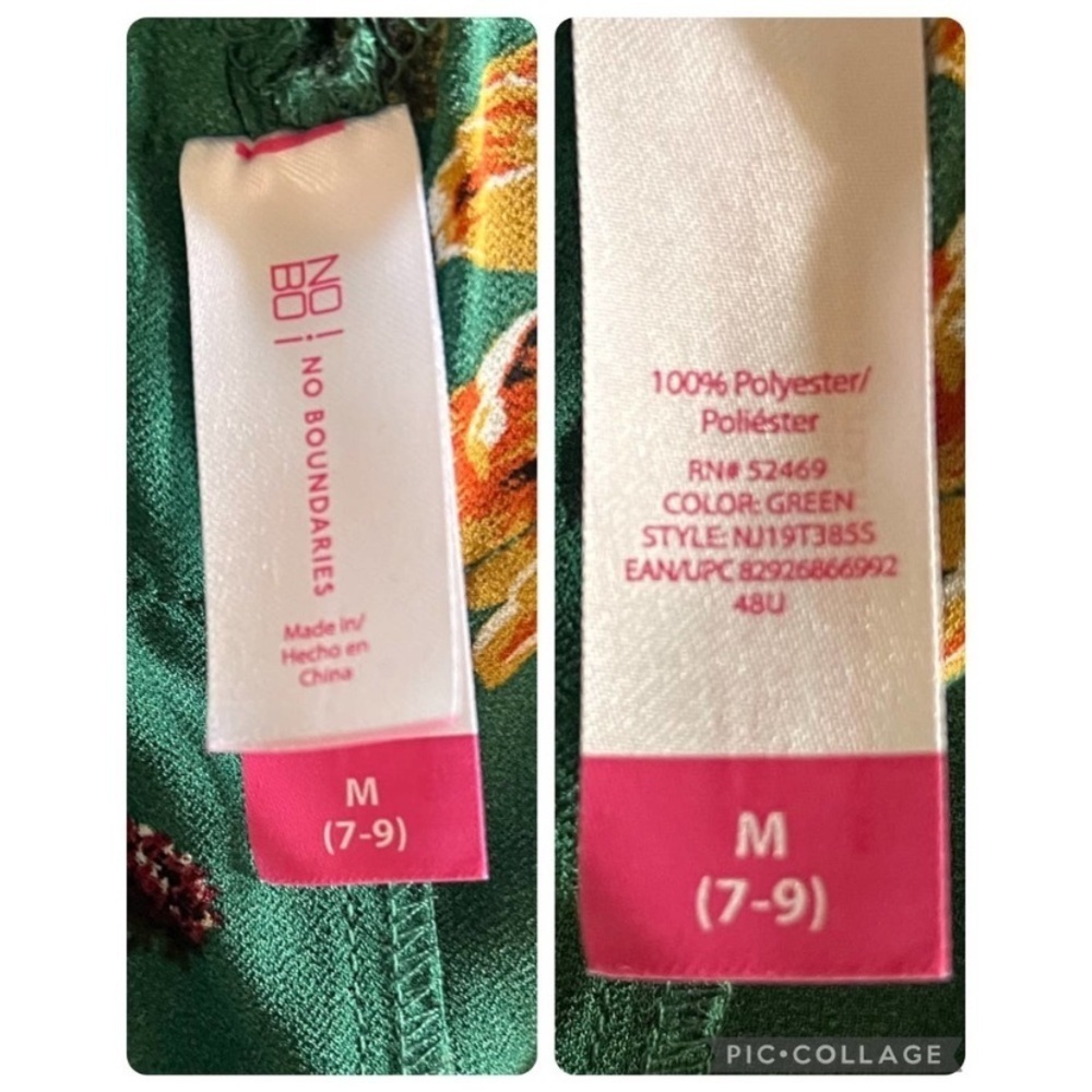 Womens Green Floral Open Duster/Coverup Size Medium - Picture 6 of 12